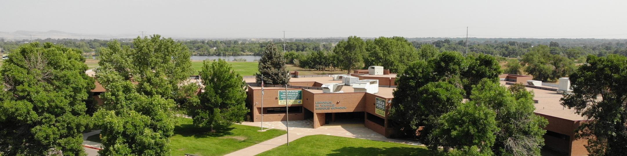 Drone photo of Lincoln Middle School