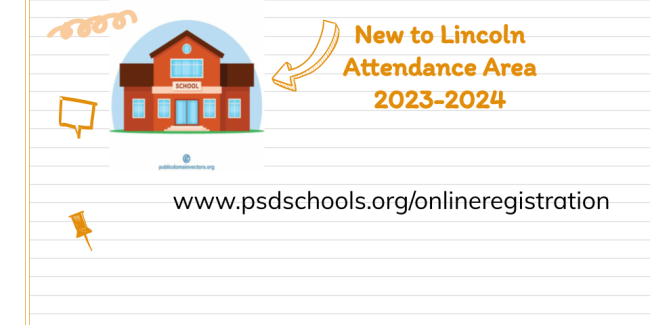 A drawing of a school house with a link to register for the 2023-2024 school year. 