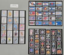 A collection of all the student's art on display at the Designs and Images Exhibition. 