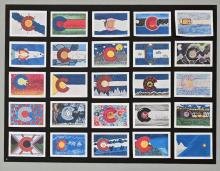 Students created a version of the Colorado flag. Every illustration has the iconic C on it. 