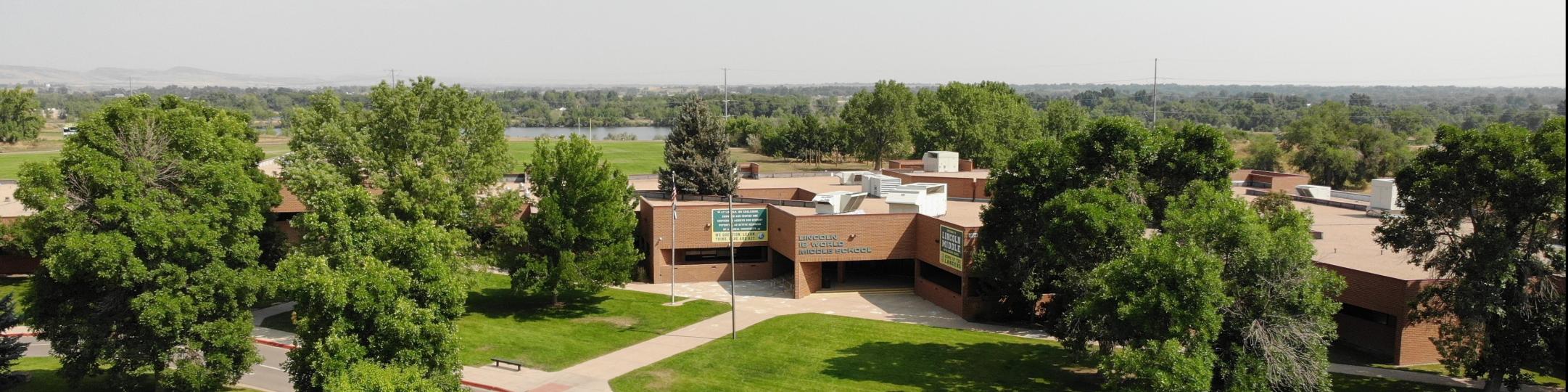 Drone photo of Lincoln Middle School